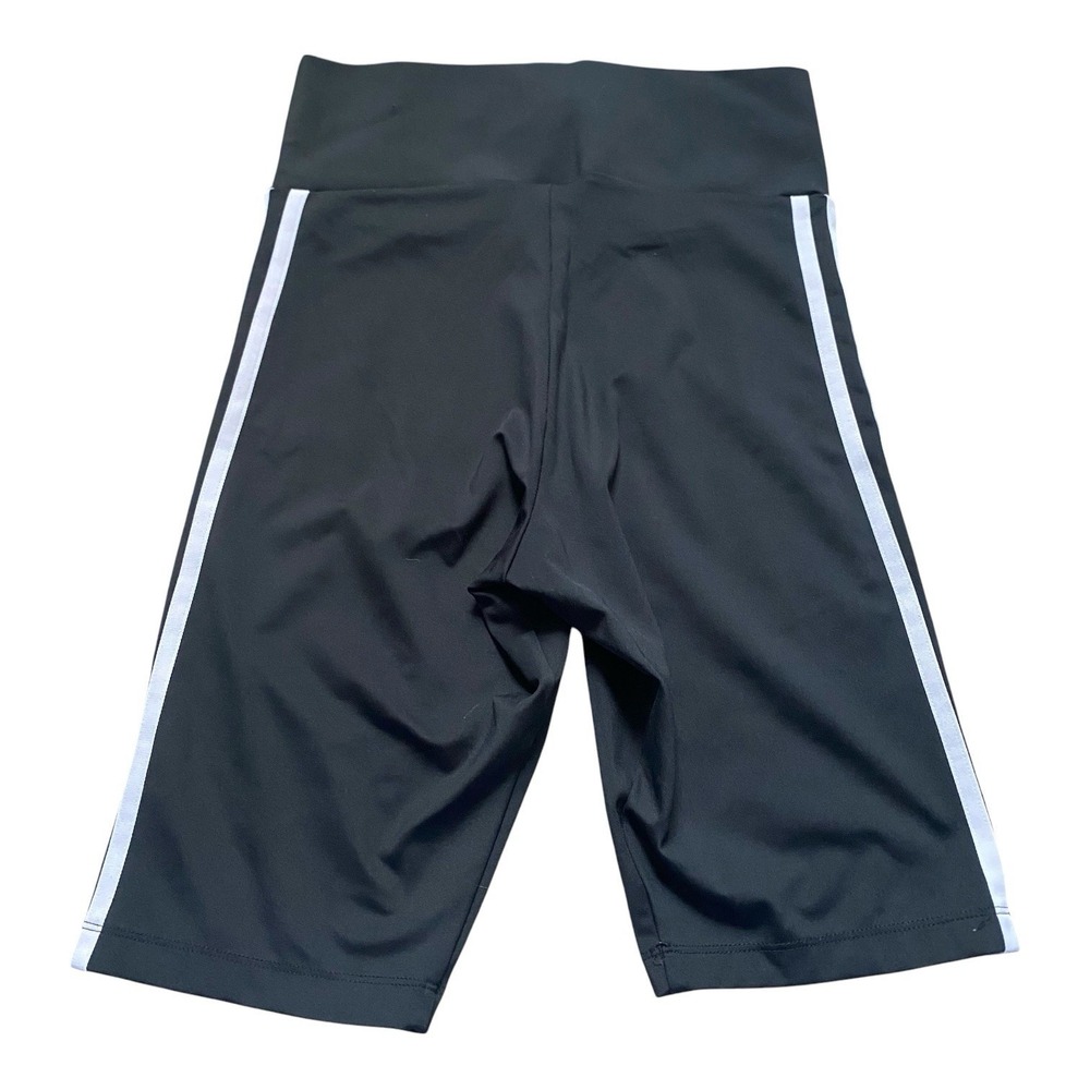 Adidas Primeblu Biker Shorts Tights Women Size S Black Logo High Rise Inseam 10" - Picture 3 of 7